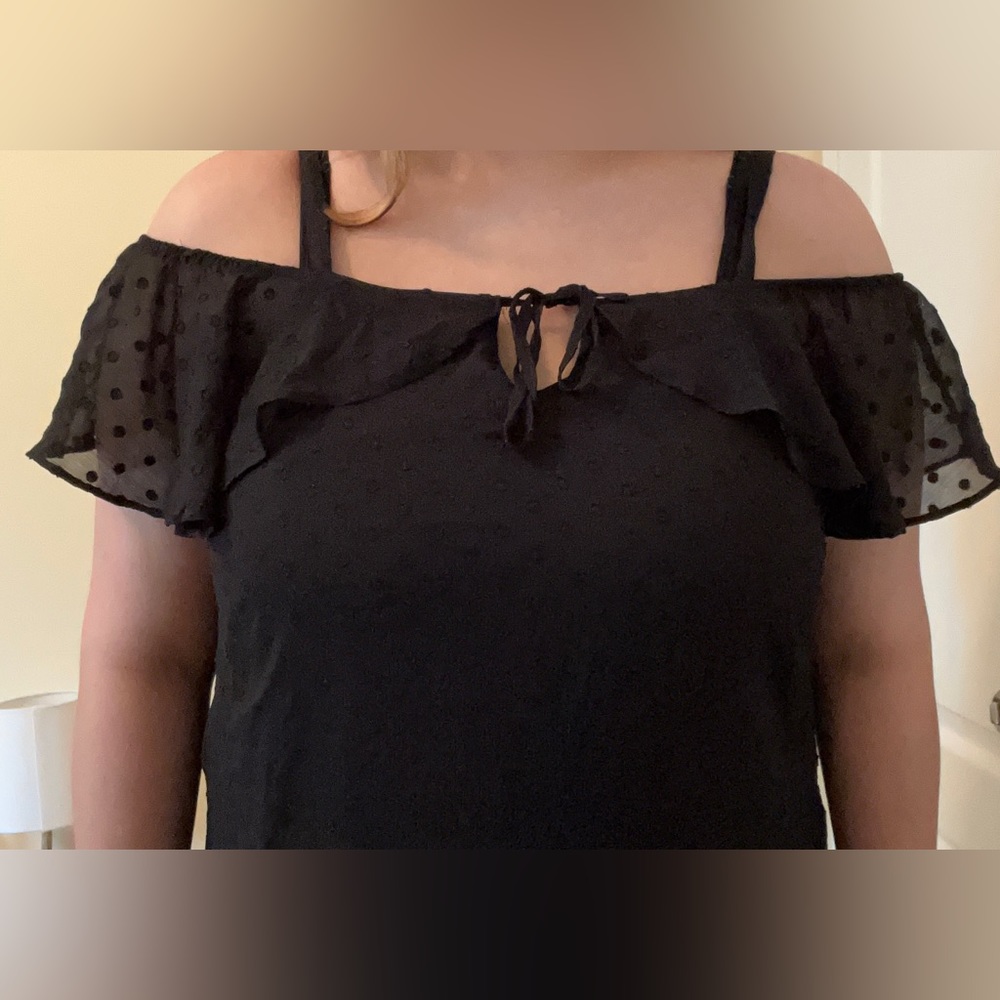 PLUS Black Off Shoulder Blouse